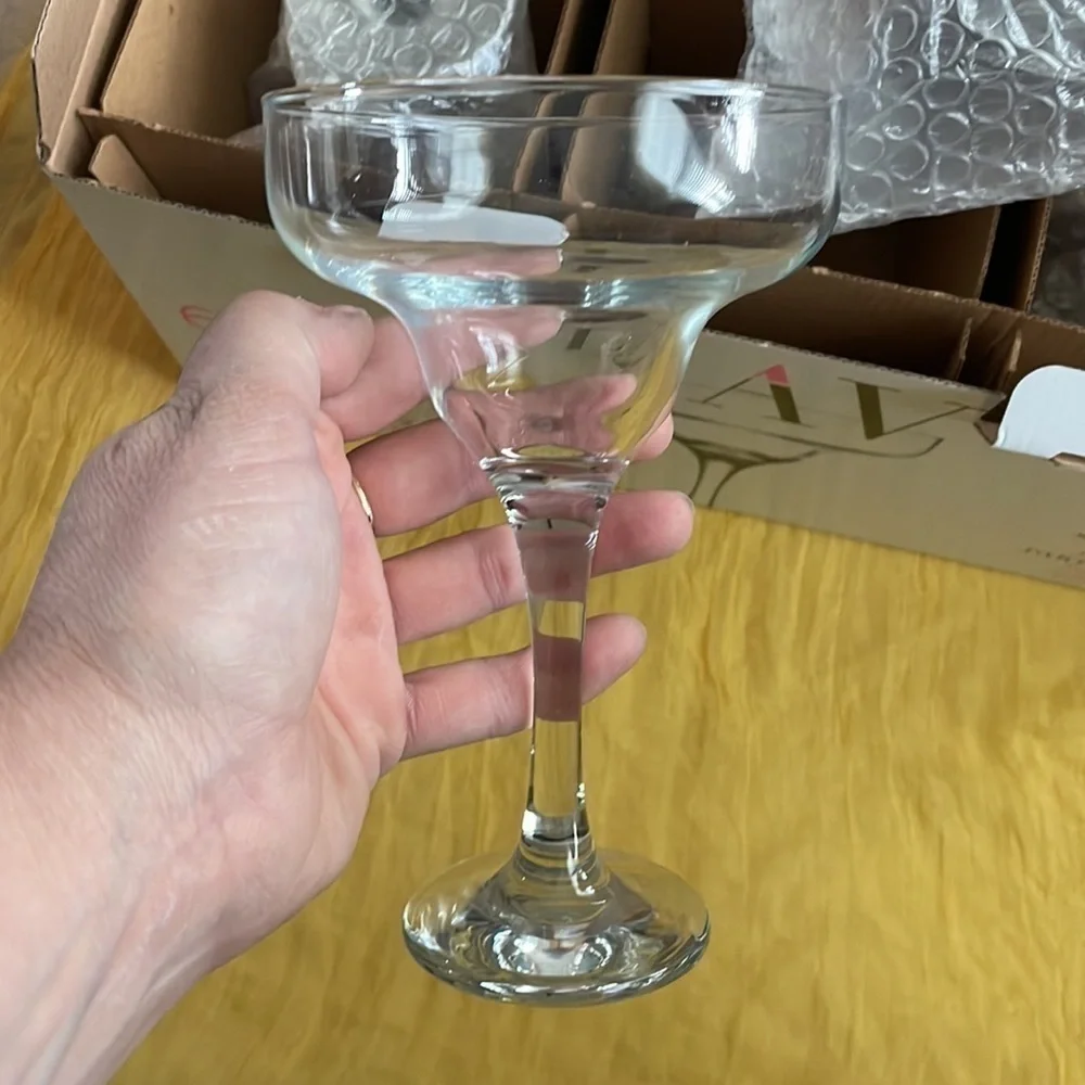Brand New Margarita Glasses Set of 6 Cocktail Frozen Drink 10.25 oz Clear Glass